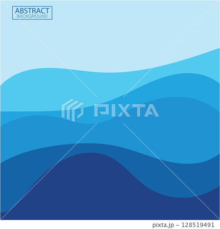 Blue wave vector abstract background flat design stock illustration Blue wave vector abstract background flat design stock illustration 128519491