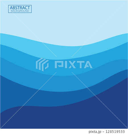 Blue wave vector abstract background flat design stock illustration 128519533