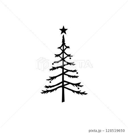 Christmas tree logo vector illustration template Christmas tree logo vector illustration template 128519650