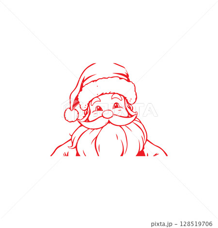 Santa clause logo vector illustration template 128519706