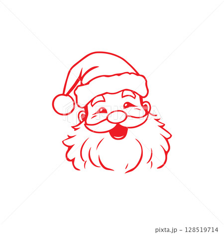 Santa clause logo vector illustration template 128519714