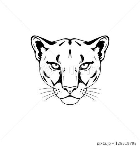 Puma head logo icon vector illustrator template Puma head logo icon vector illustrator template 128519798