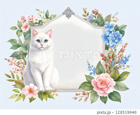 花と猫 花と猫 128519940