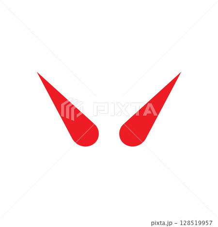 Devil horn Vector icon design illustration Template Devil horn Vector icon design illustration Template 128519957
