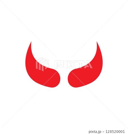 Devil horn Vector icon design illustration Template Devil horn Vector icon design illustration Template 128520001