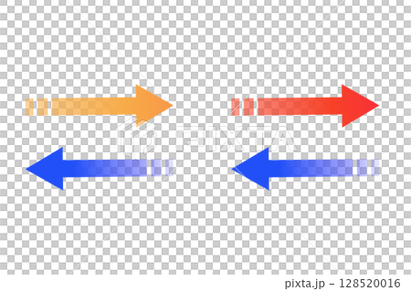 Gradient arrow icon | Illustration material that can be used for direction and process diagrams 128520016