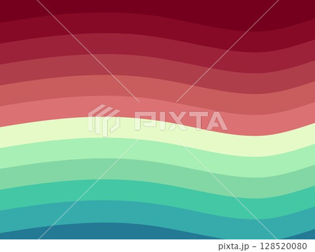 A digital illustration featuring wavy, horizontal bands of color transitioning from one color to another colors 128520080