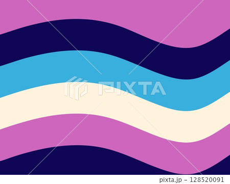 A digital illustration featuring wavy, horizontal bands of color transitioning from one color to another colors 128520091