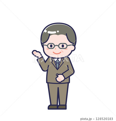 中年の会社員／ななめ／男性 18 128520183