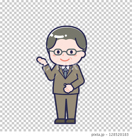 Middle-aged office worker / diagonal / male 18 Middle-aged office worker / diagonal / male 18 128520183