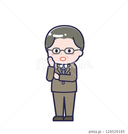 中年の会社員/ななめ/男性 20 中年の会社員/ななめ/男性 20 128520185