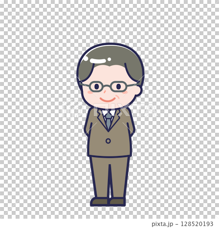 Middle-aged office worker / diagonal / male 28 128520193