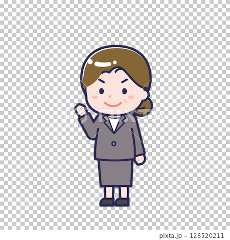 Middle-aged office worker / diagonal / female 12 128520211