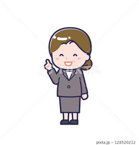 中年の会社員/ななめ/女性 13 中年の会社員/ななめ/女性 13 128520212