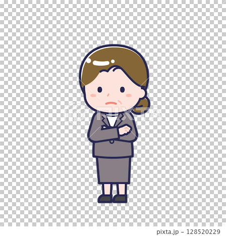 Middle-aged office worker / diagonal / female 30 128520229