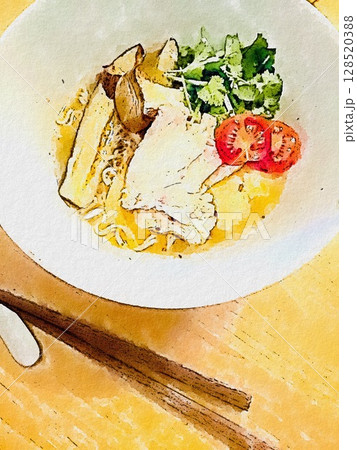 冷やし麺の絵 128520388