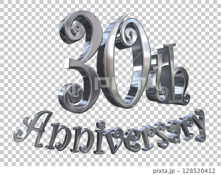 3DCG文字「30th Anniversary/30周年マークキラキラ」 128520412