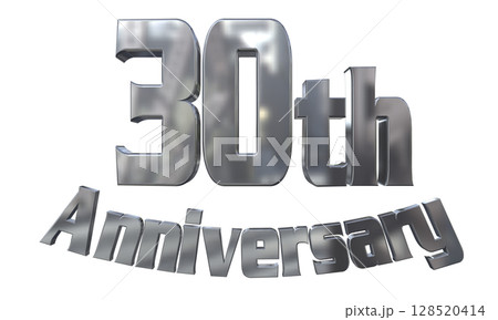 3DCG文字「30th Anniversary/30周年マークキラキラ」 3DCG文字「30th Anniversary/30周年マークキラキラ」 128520414