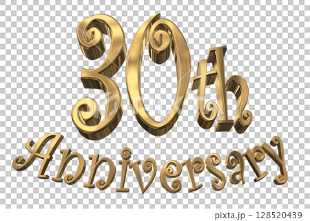 3DCG文字「30th Anniversary/30周年マークキラキラ」 3DCG文字「30th Anniversary/30周年マークキラキラ」 128520439