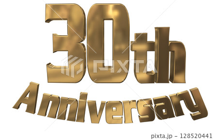 3DCG文字「30th Anniversary/30周年マークキラキラ」 128520441