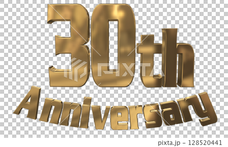 3DCG文字「30th Anniversary/30周年マークキラキラ」 128520441