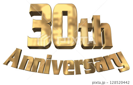 3DCG文字「30th Anniversary/30周年マークキラキラ」 128520442