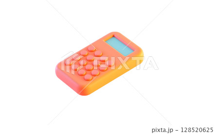 A 3D calculator icon, elegantly floating in the air, emphasizing its playful design 128520625