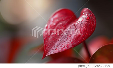 Closeup detail red betel leaves foliage botanical garden Closeup detail red betel leaves foliage botanical garden 128520799