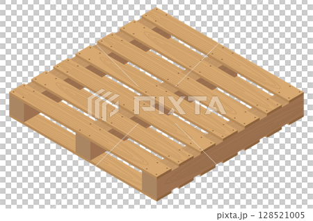 Logistics image illustration_wooden pallet Logistics image illustration_wooden pallet 128521005