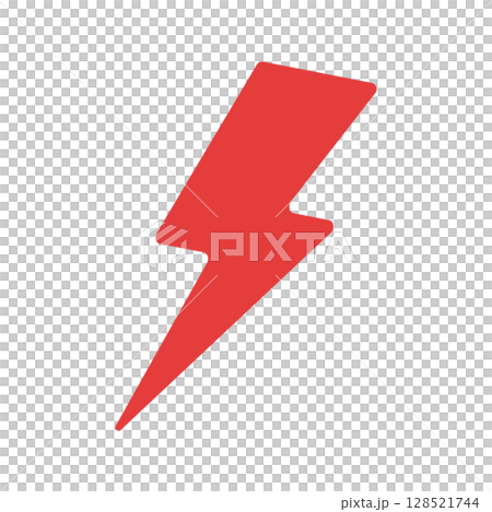 Red lightning bolt icon - Illustration of a lightning bolt symbol representing electricity, overcharging, power shortage, pain, and frustration Red lightning bolt icon - Illustration of a lightning bolt symbol representing electricity, overcharging, power shortage, pain, and frustration 128521744