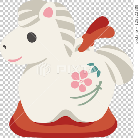 馬動物黏土鈴鐺馬馬年新年2026年新年賀卡材料十二生肖可愛日式新年裝飾插圖 馬動物黏土鈴鐺馬馬年新年2026年新年賀卡材料十二生肖可愛日式新年裝飾插圖 128522889
