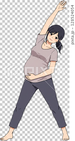 vector of pregnant woman 128524054