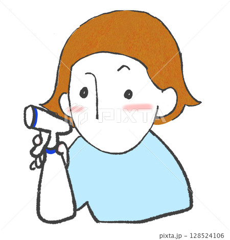 スプレーを吹きかける女性 128524106