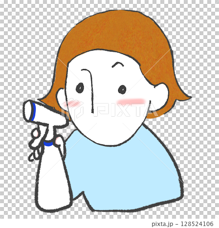 スプレーを吹きかける女性 128524106