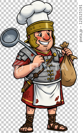 cartoon medieval knight with a sword 128525191