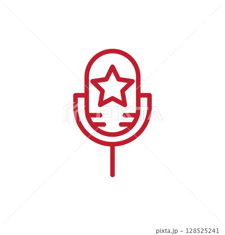 Microphone and star 128525241
