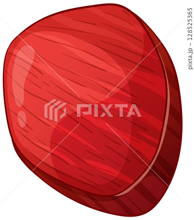 Vibrant Vector Illustration of Raw Red Meat 128525365