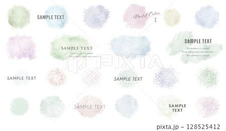 パステルカラーで描いた水彩のテクスチャセット_1 パステルカラーで描いた水彩のテクスチャセット_1 128525412