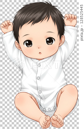 happy smiling boy isolated on white 128525445