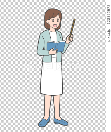 一個女人用指點桿 128525672
