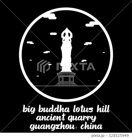 Circle Icon Big Buddha Lotus Hill Ancient Quarry 128525949