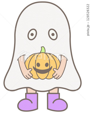Happy halloween white ghost party costume 128526322
