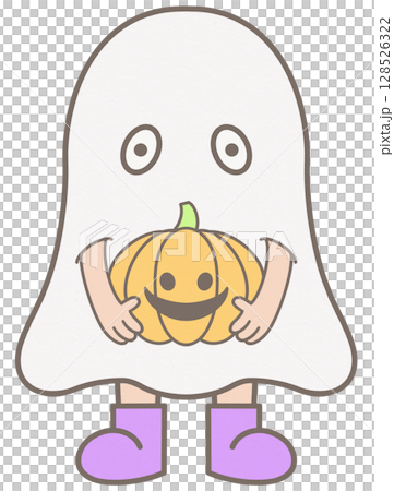 Happy halloween white ghost party costume 128526322