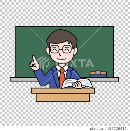 School life_Teacher teaching_Male 128526412