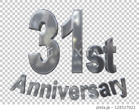 3DCG文字「31st Anniversary/31周年マークキラキラ」 128527022