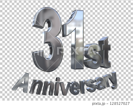 3DCG文字“31週年/31週年紀念馬克·斯帕克” 128527027