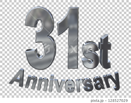 3DCG text "31st Anniversary/31st Anniversary Mark Sparkle" 3DCG text "31st Anniversary/31st Anniversary Mark Sparkle" 128527029