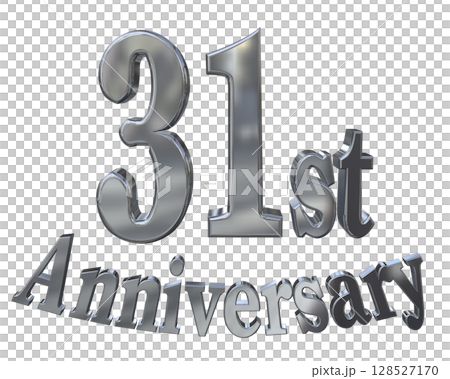 3DCG文字「31st Anniversary/31周年マークキラキラ」 128527170