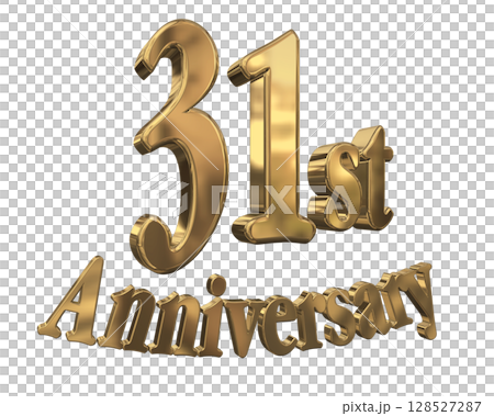 3DCG文字“31週年/31週年紀念馬克·斯帕克” 3DCG文字“31週年/31週年紀念馬克·斯帕克” 128527287