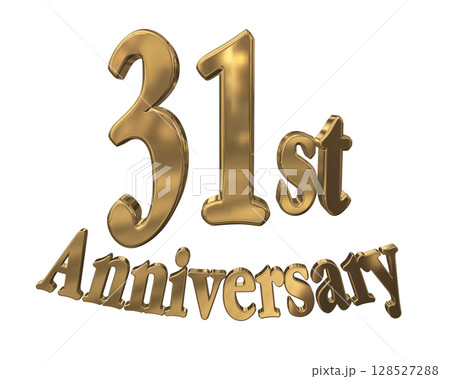 3DCG文字「31st Anniversary/31周年マークキラキラ」 128527288